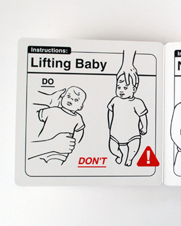 funny baby book Lifting Baby instructions