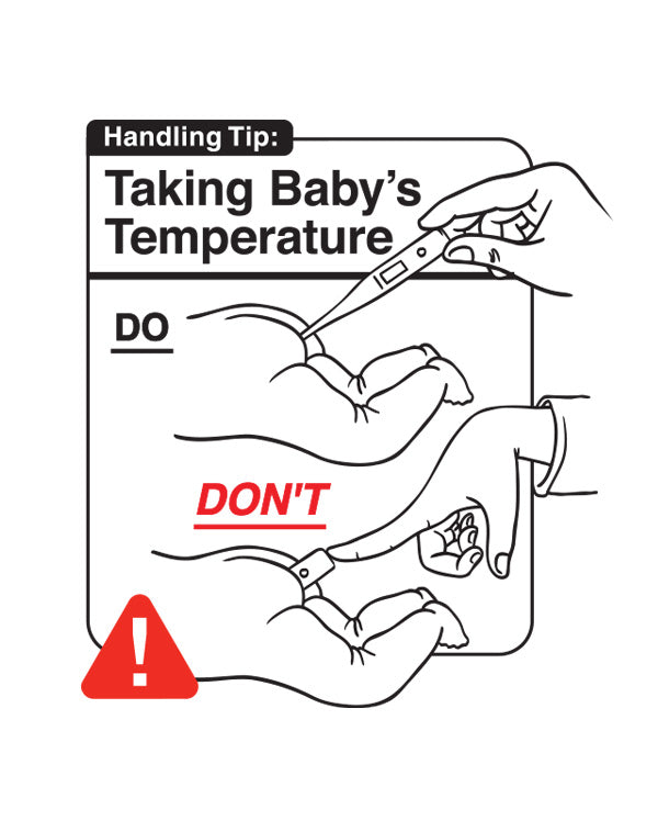 How to take a baby's temperature funny onesie