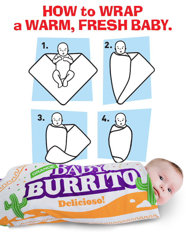 How to wrap your baby in Wrybaby's Baby Burrito Blanket